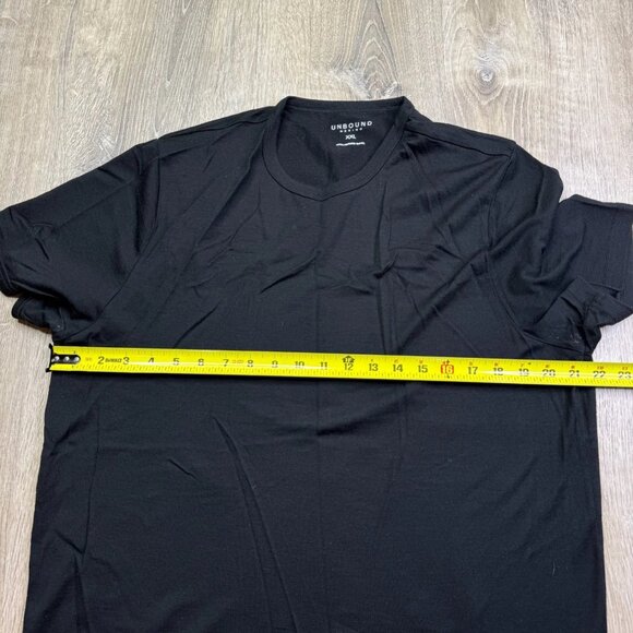 Unbound Mens Black Crew Neck Lightweight Merino Wool Casual Wear T-Shirt Sz XXL - Picture 6 of 9